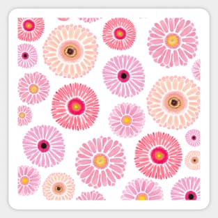 Strong vivid pink gerbera daisies Sticker